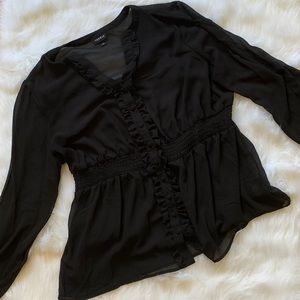 Torrid Sheer Black Shirt